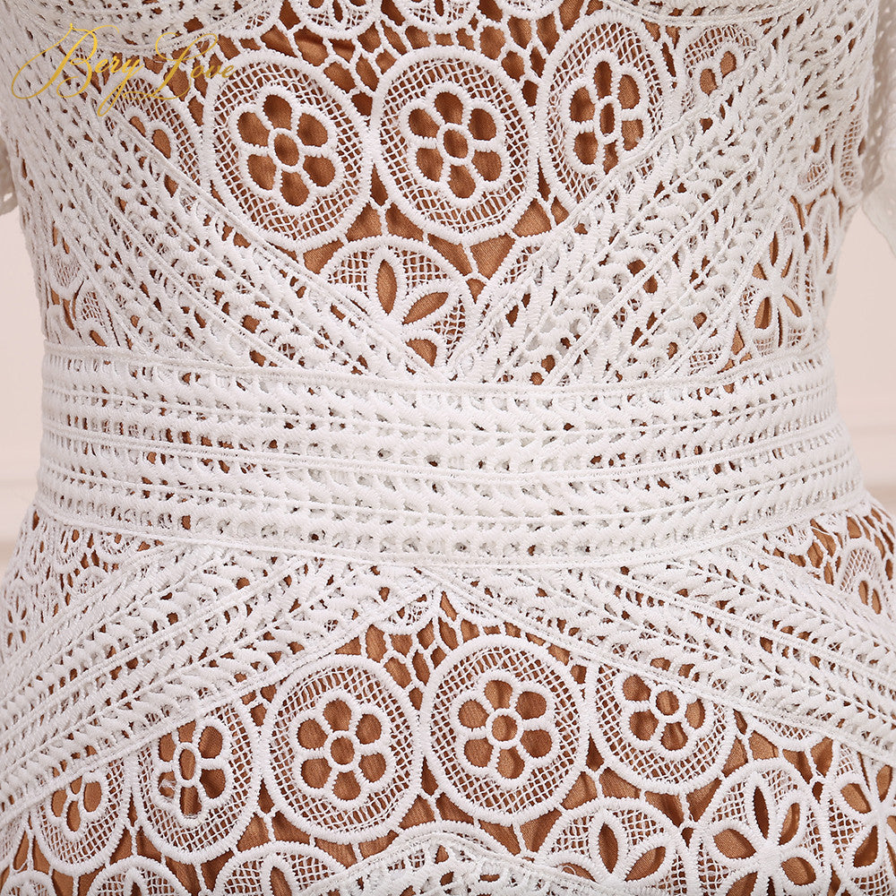 Long Sweetheart Neck Lace Bridal Dresses Beach Wedding Dresses Boho Bridal Dresses N2269