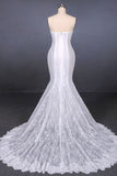 Spaghetti Straps Mermaid Bridal Dresses with Appliques Lace Beach Wedding Dresses N2295