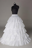 Wedding Petticoat Accessories 5 layers White Floor Length Underskirt P008