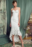 Sheath Lace Prom Dresses Unique Lace Wedding Dresses with Ruffles N2239