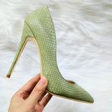High Heels with Snakeskin Patterns Fashion Women Party Shoes yy20