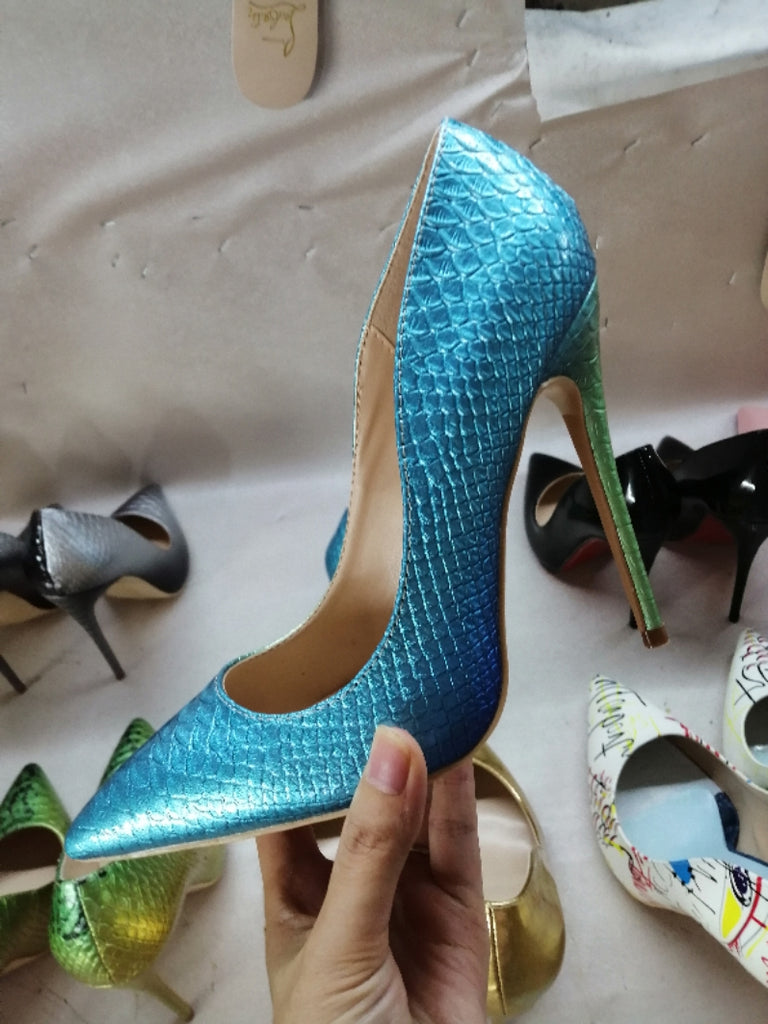 High-heels with Snakeskin Patterns Fashion Women Party Shoes yy22-2