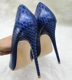 High-heels with Dark Blue Pattern Fashion Women Party Shoes yy27