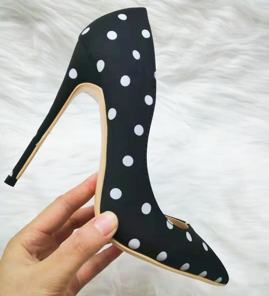 High-heels with Polka Dot Pattern Fashion Women Party Shoes yy28