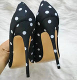 High-heels with Polka Dot Pattern Fashion Women Party Shoes yy28
