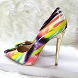 High-heels with Colorful Patterns Fashion Women Party Shoes yy08